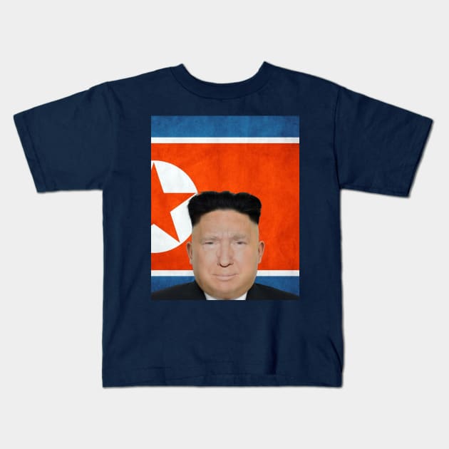 Kim Jong Trump Kids T-Shirt by christopper